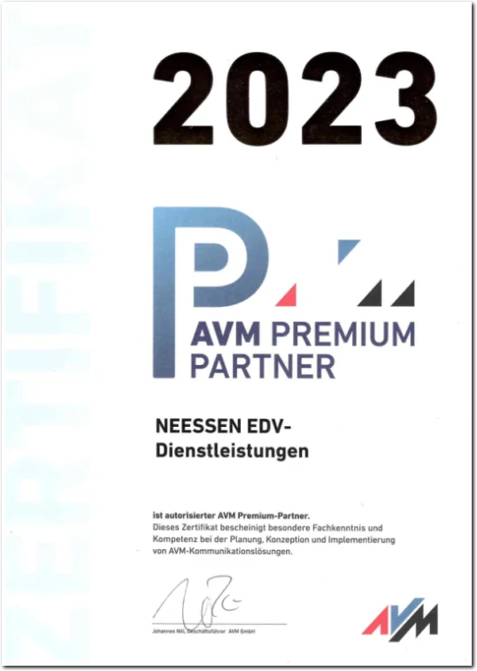 AVM Zertifikat 2023
