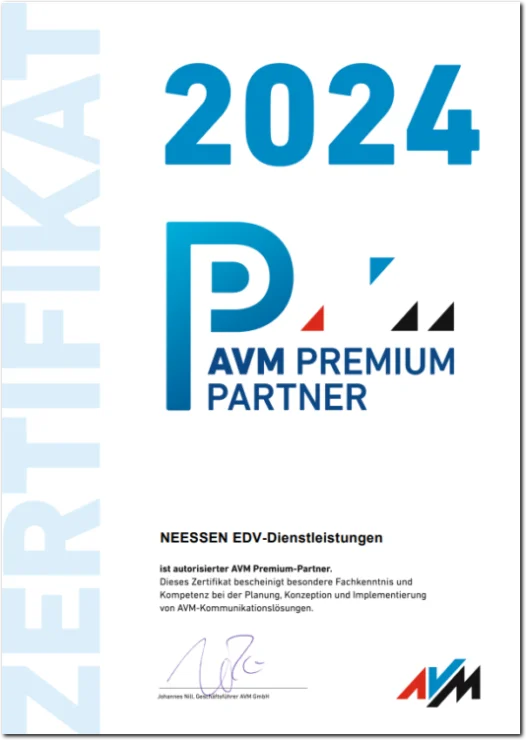 AVM Zertifikat 2024